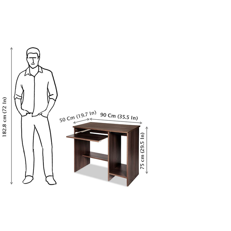 Nice Computer Table Acacia Dark